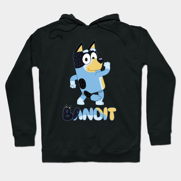 Bandit Bluey and Bingo’s Dad Hoodie by KOMIKRUKII